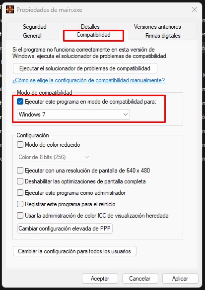 Compatibilidad paso 2